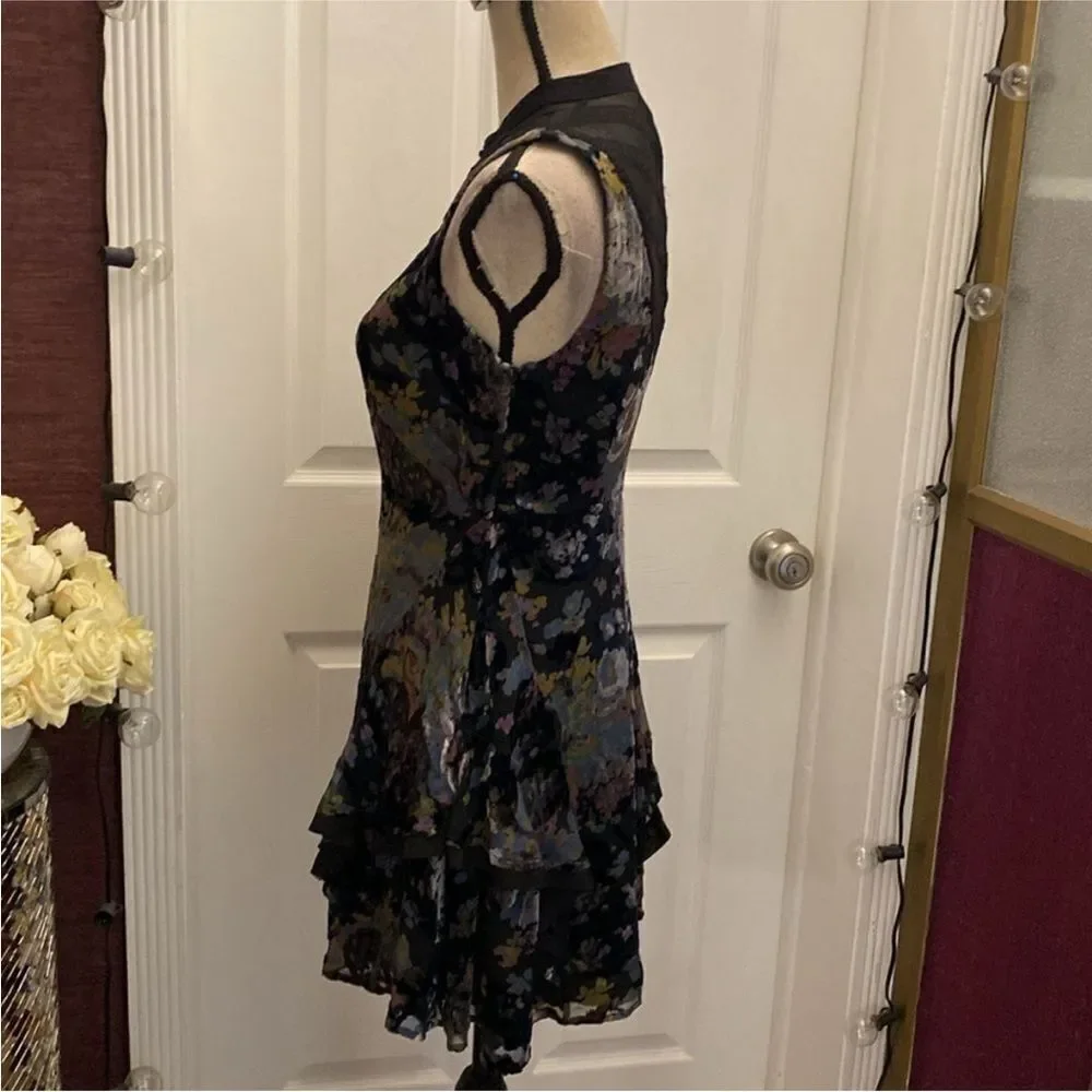 Free People Multicolor Floral Mini Dress, US4